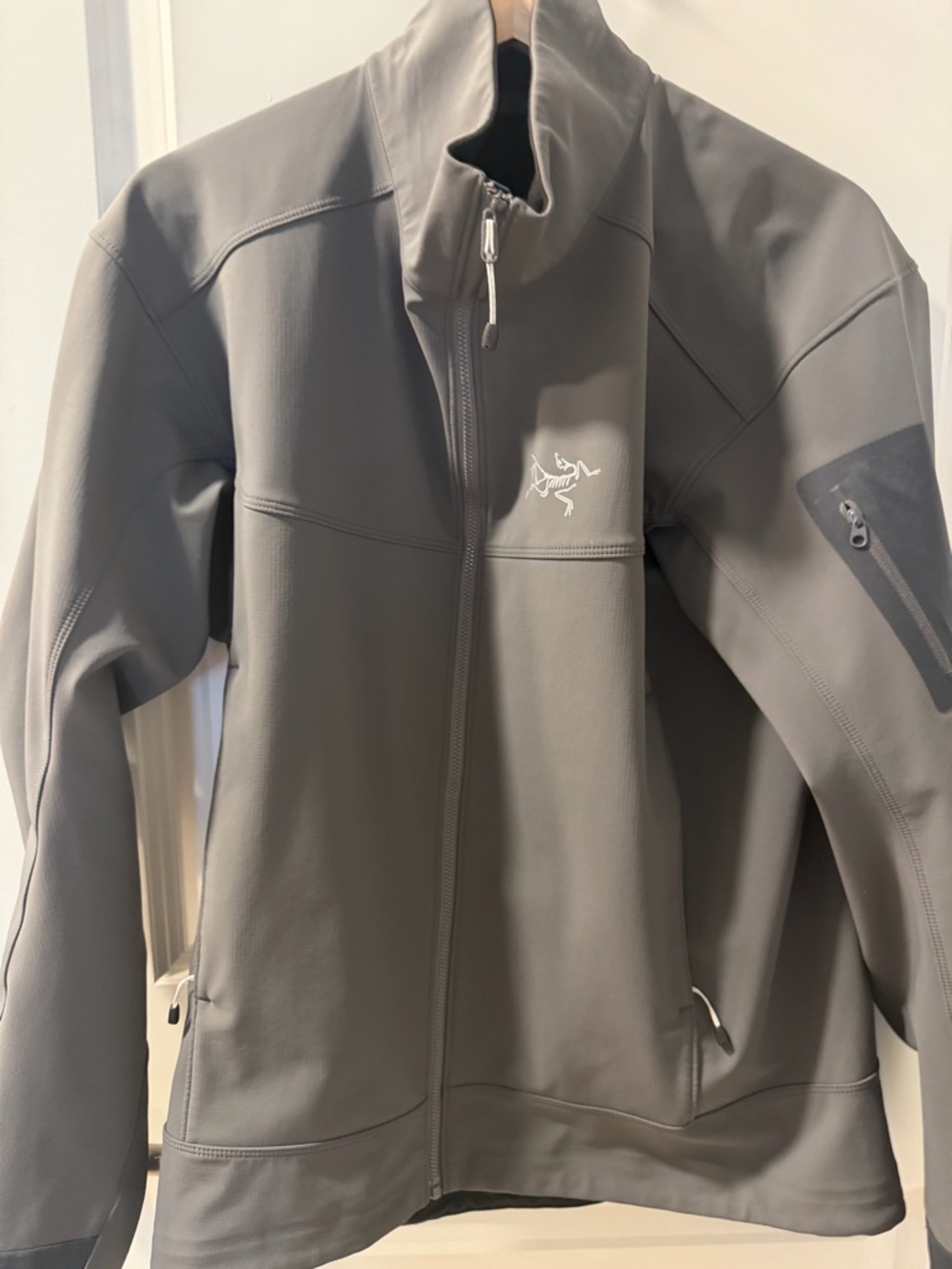 Arc'teryx Black Softshell Jacket with Light Gray Trim